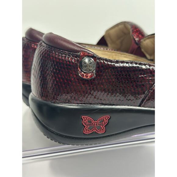 Alegria Keli Pro Garnet Snake Professional Slip On Mules Nursing Clogs W6 EU37 - Picture 7 of 9